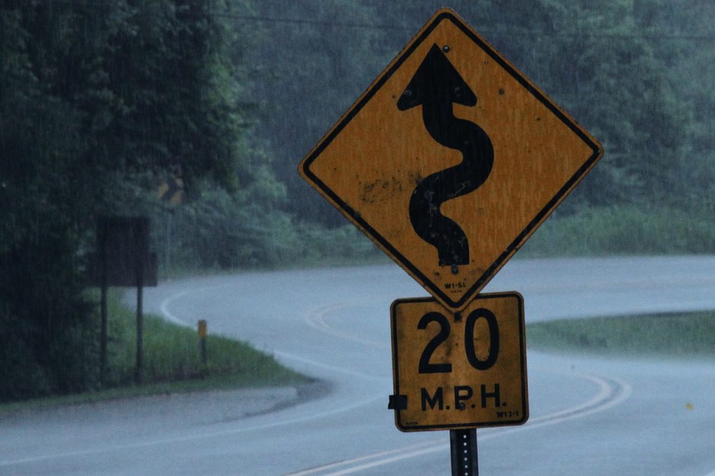 Driving Safely In Raining Conditions Roadsign